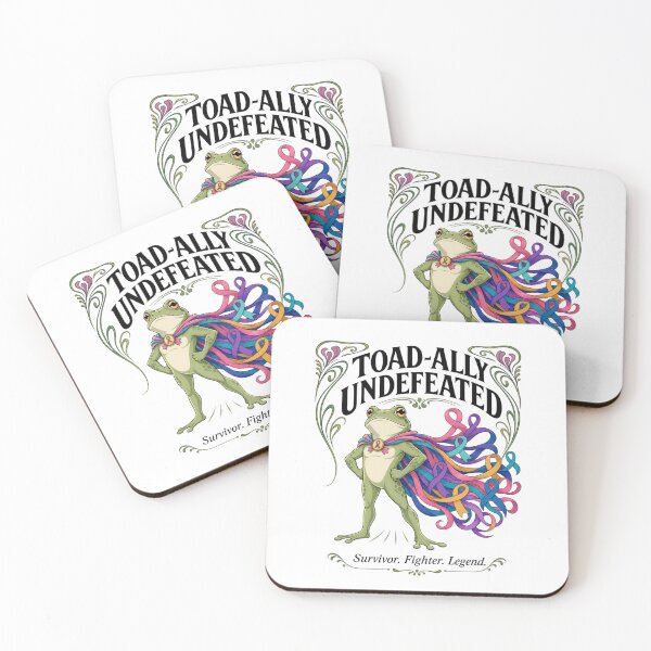 Item preview, Toadally Undefeated Floral Frog Breast Cancer Art designed and sold by SedaMythica.