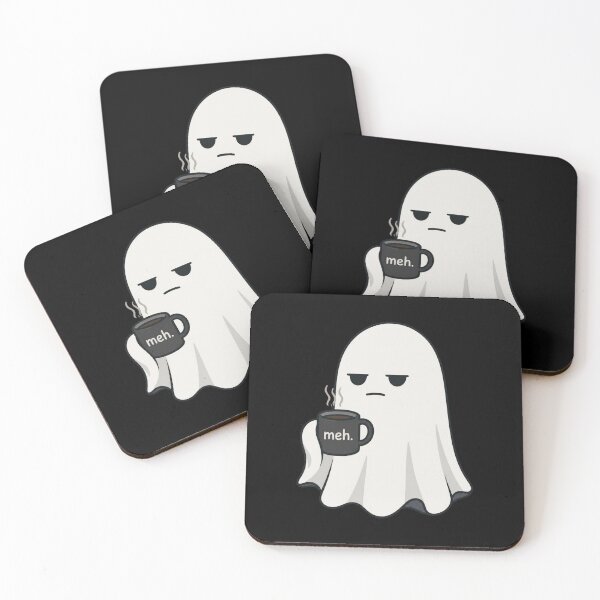 Item preview, Meh Moody Ghost Drinking Coffee designed and sold by B-KaneDesigns.