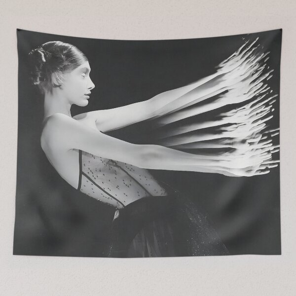 Item preview, Clapping back - 1930s Futurist Print - Multi-Exposure Motion Blur Wall Art - Wanda Wulz Avant-Garde Black & White Decor designed and sold by Astrid Arkhangelsky.