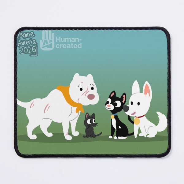 Item preview, white dogs and black cats designed and sold by RaineOfAuroria.