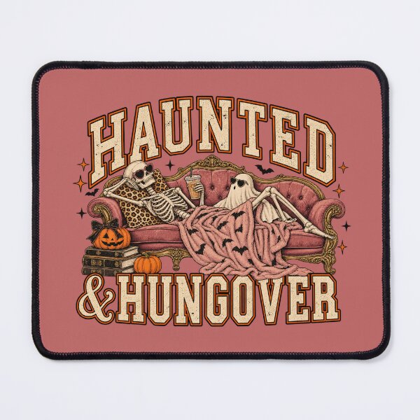 Item preview, Haunted & Hungover Halloween Sticker | Funny Skeleton Halloween Sticker | Vintage Halloween Decal | Spooky Coffee Sticker | Halloween Laptop Sticker designed and sold by thelifeofky.