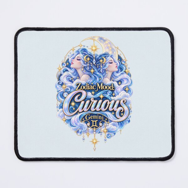 Item preview, Gemini Curious Zodiac Mood Celestial Astrology Design designed and sold by MetaModel Editions.