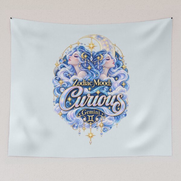 Item preview, Gemini Curious Zodiac Mood Celestial Astrology Design designed and sold by MetaModel Editions.