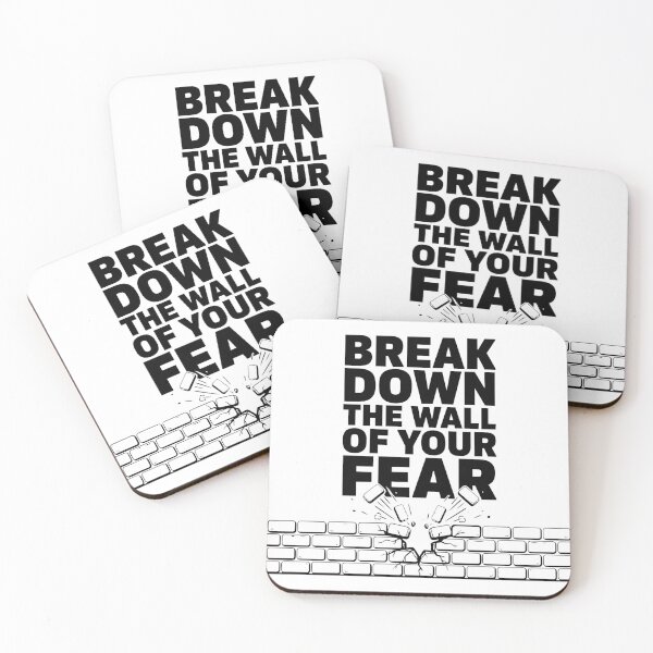 Item preview, Break Down The Wall Of Your Fear Sticker, Bold Motivational Quote Gift designed and sold by HoMya.