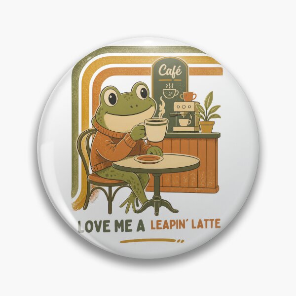Item preview, Love Me a Leapin' Latte Frog and Coffee designed and sold by dreamincolor.