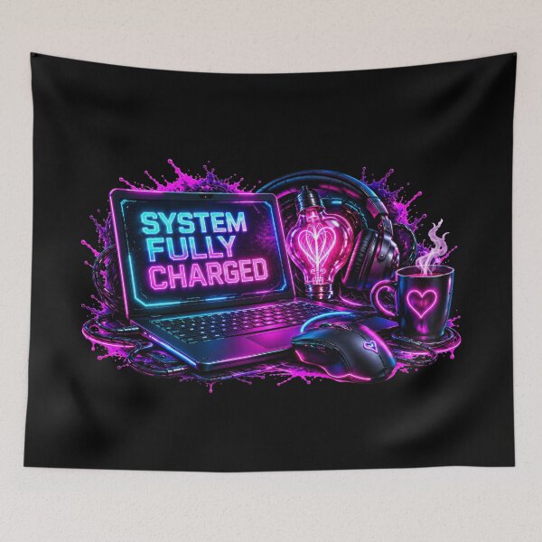 Item preview, System Fully Charged — Neon Workstation designed and sold by DansCreations42.