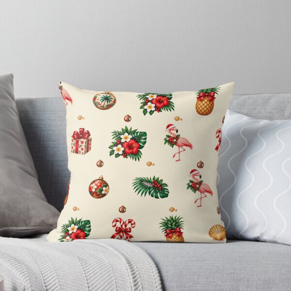 Item preview, Tropical Christmas Flamingo Pineapple Pattern designed and sold by TrinovaCreates.
