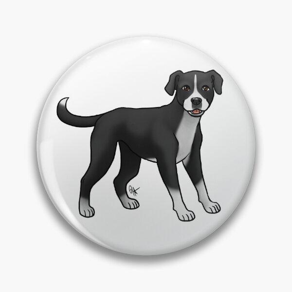Item preview, Dog - Mountain Cur - Black and White designed and sold by Jennifer Stolzer.