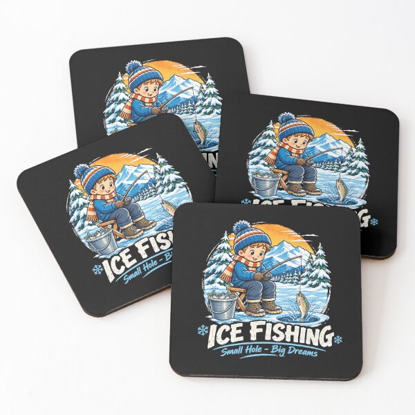 Item preview, Ice Fishing Small Hole Big Dreams,  designed and sold by MalwasBasket.