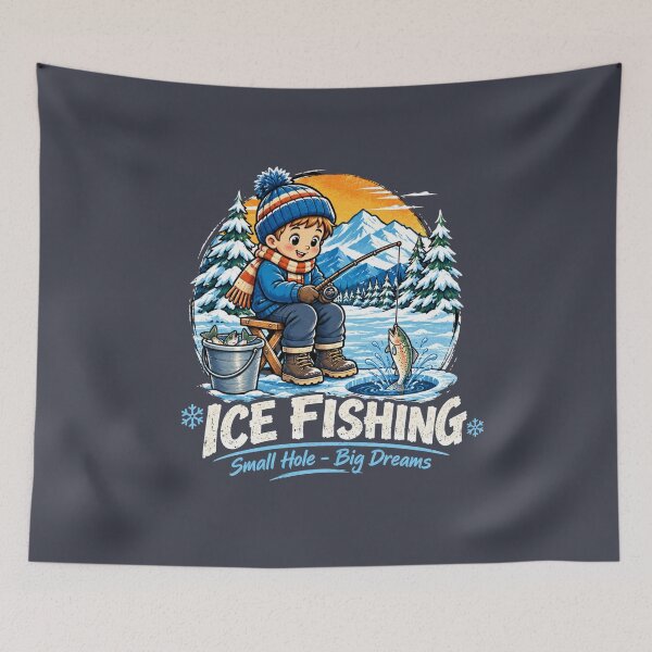 Item preview, Ice Fishing Small Hole Big Dreams,  designed and sold by MalwasBasket.