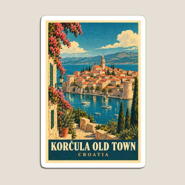 Item preview,  Korčula Old Town Croatia Poster designed and sold by TravelScape Studio.