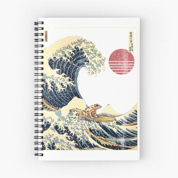 Item preview, Poison Dart Frog with Kanagawa Japanese Surfing Wave Art Design designed and sold by BlvckB0x.