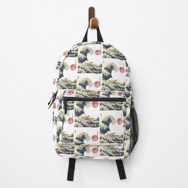 Item preview, Poison Dart Frog with Kanagawa Japanese Surfing Wave Art Design designed and sold by BlvckB0x.