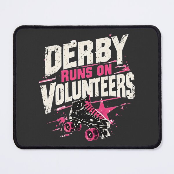 Item preview, Roller Derby Runs on Volunteers Grunge Quad Skate Volunteer Support Design designed and sold by GoodVibesClo.