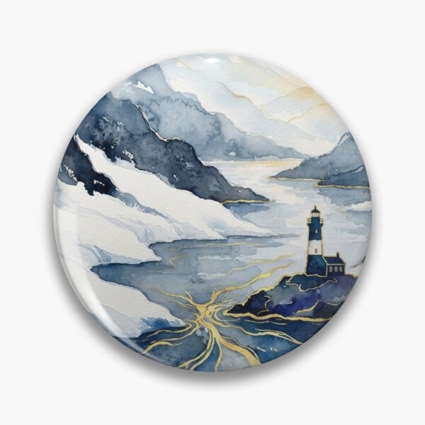 Item preview, Beagle Channel Tierra del Fuego Watercolor - Argentine Landscapes designed and sold by Esencia Argentina.