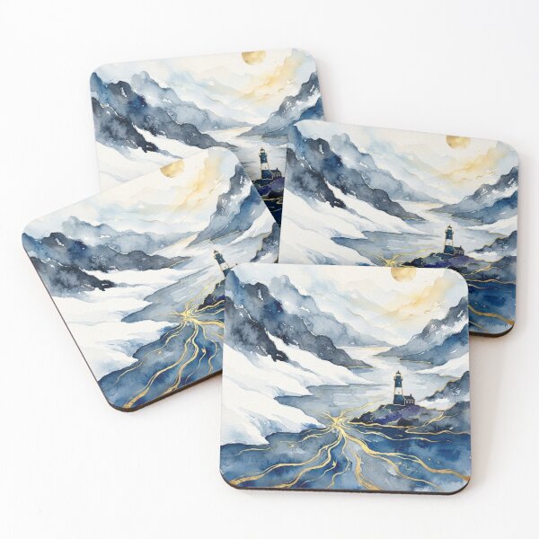 Item preview, Beagle Channel Tierra del Fuego Watercolor - Argentine Landscapes designed and sold by Esencia Argentina.