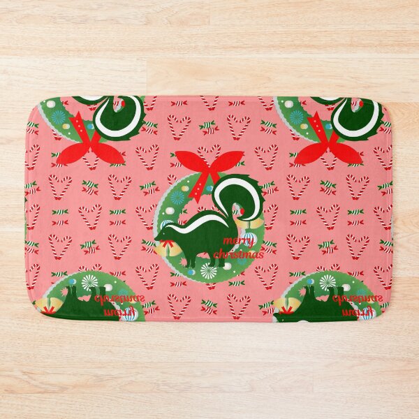 Item preview, merry christmas skunk pink candy canes designed and sold by Gossip Rag.