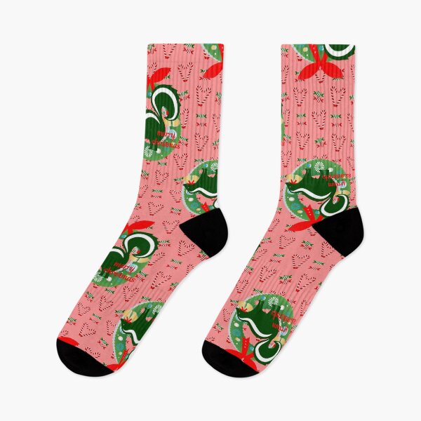 Artikelvorschau, Fröhliche Weihnachten, Stinktier-rosa Zuckerstangen entworfen und verkauft von Gossip Rag.