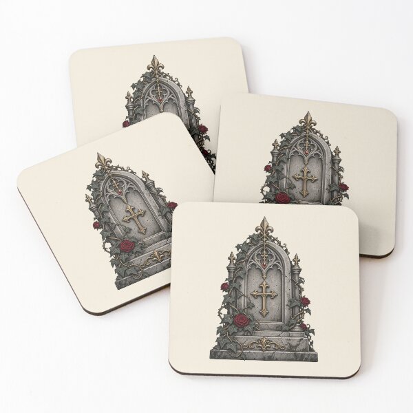 Item preview, Gothic Tombstone – Crimson Roses and Ivy designed and sold by MetaModel Editions.