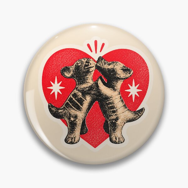 Item preview, Dancing Colima Dogs Love Heart designed and sold by El Brown Mercado.