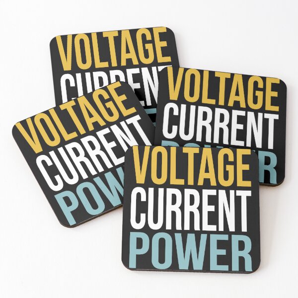 Item preview, Voltage Current Power Electrical Typography designed and sold by PrintivoraHub.