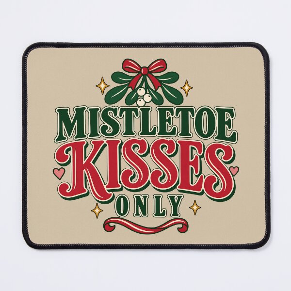Item preview, Mistletoe Kisses Only Retro Christmas designed and sold by  MAD's Recreation Studio.