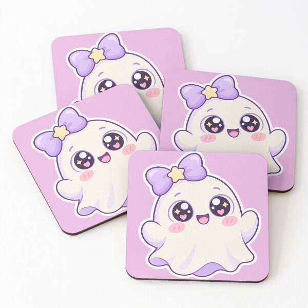 Item preview, Cute Kawaii Ghost with Purple Bow designed and sold by NovaToons.