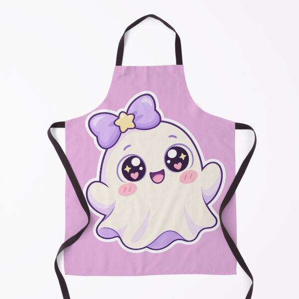 Item preview, Cute Kawaii Ghost with Purple Bow designed and sold by NovaToons.