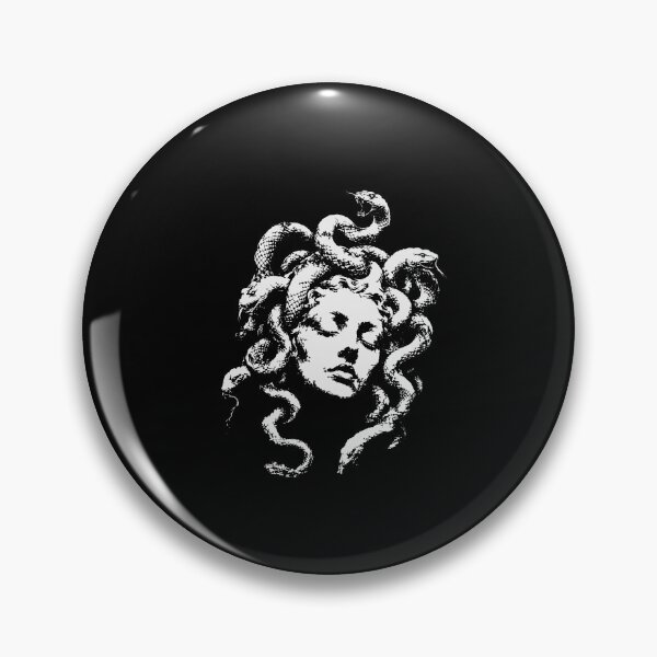 Item preview, Dark Medusa: Black and White Gothic Gorgon Art    designed and sold by Designart68.