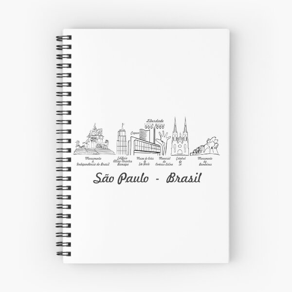 Item preview, Sao Paulo Brasil Skyline - Copan Masp Cathedral Line Art Horizontal Souvenir designed and sold by Sampa In Focus.