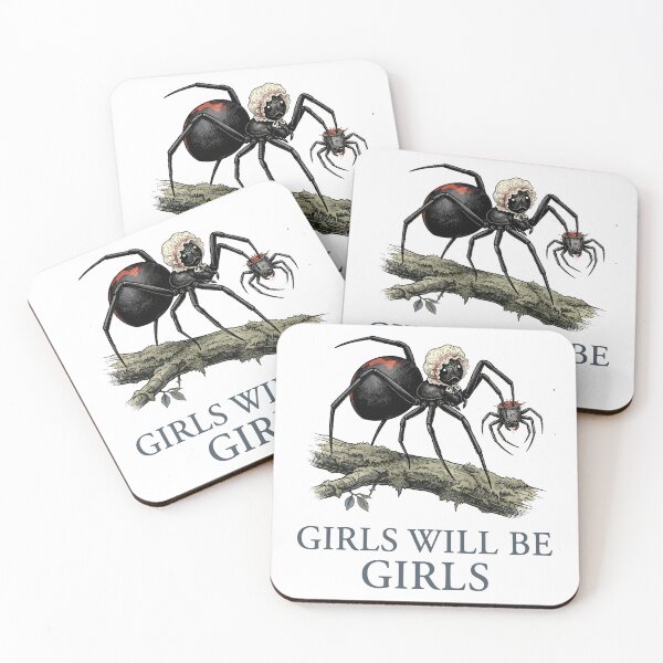 Item preview, Girls Will Be Girls: Funny Dark Humor Black Widow Spider    designed and sold by Designart68.