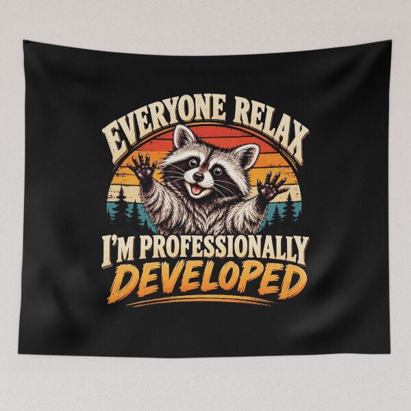 Item preview, Everyone Relax I’m Professionally Developed Funny Raccoon Sarcastic Humor designed and sold by 76Valeria.