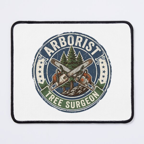 Item preview, Vintage Arborist Tree Surgeon Chainsaw Forestry Badge Graphic Design designed and sold by odjzykazama.