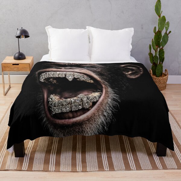Item preview, Chimpanzee with Diamond Grillz designed and sold by NF Designs Studio DTF.