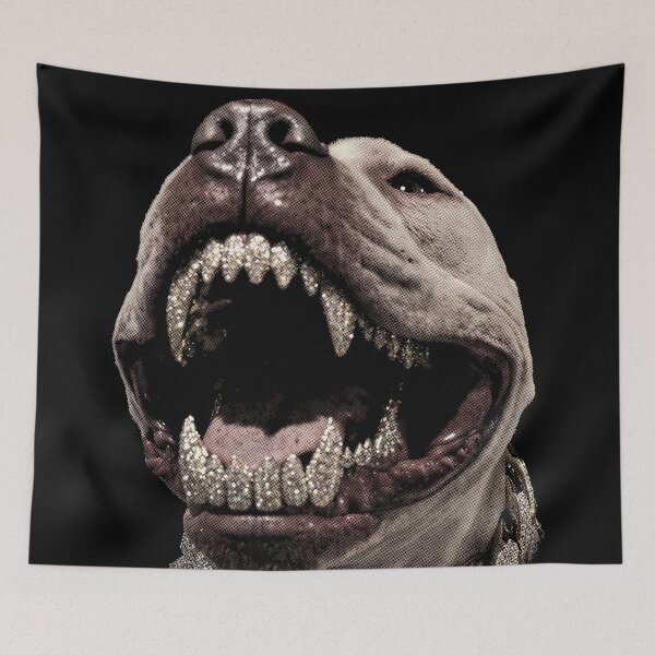 Item preview, Pitbull with Grillz designed and sold by NF Designs Studio DTF.