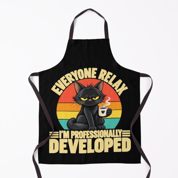 Item preview, Everyone Relax I’m Professionally Developed Funny Grumpy Black Cat Coffee Humor designed and sold by 76Valeria.