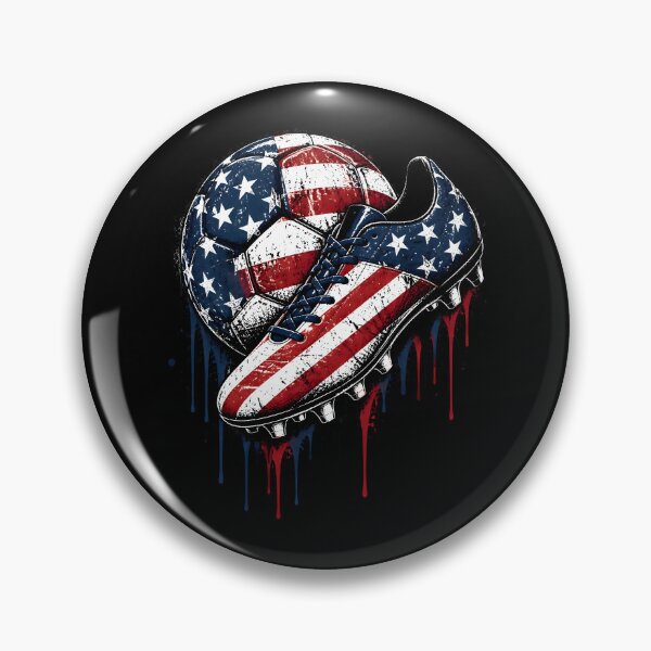 Item preview, USA Soccer Drip Cleat and Ball - American Flag Soccer Graphic designed and sold by LeSoniPapaPrint.