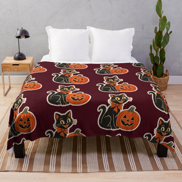 Item preview, Vintage Black Cat and Halloween Pumpkin designed and sold by NovaToons.