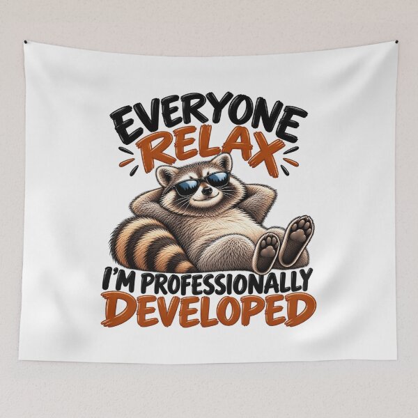 Item preview, Everyone Relax I’m Professionally Developed Funny Raccoon Sarcastic Humor designed and sold by 76Valeria.