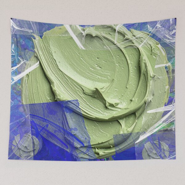 Item preview, Green & Blue Paint Collage designed and sold by Swooncake Press.