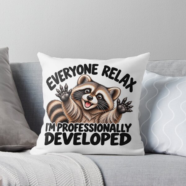 Item preview, Everyone Relax I’m Professionally Developed Funny Raccoon Sarcastic Humor designed and sold by 76Valeria.