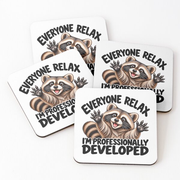 Item preview, Everyone Relax I’m Professionally Developed Funny Raccoon Sarcastic Humor designed and sold by 76Valeria.