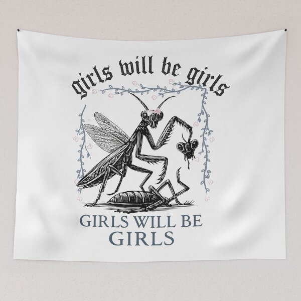 Item preview, Girls Will Be Girls: Funny Dark Humor Black designed and sold by Designart68.