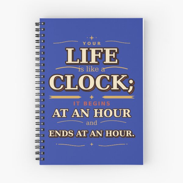 Item preview, Your Life Is Like A Clock Sticker, Vintage Typography Time Quote Gift designed and sold by HoMya.