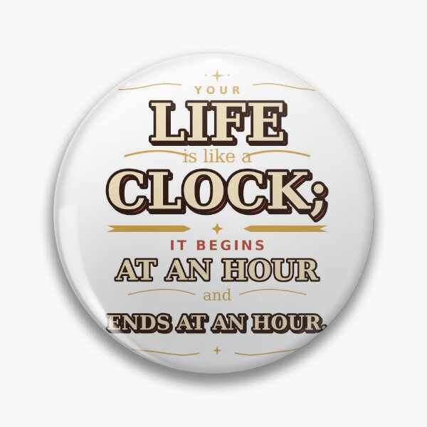 Item preview, Your Life Is Like A Clock Sticker, Vintage Typography Time Quote Gift designed and sold by HoMya.