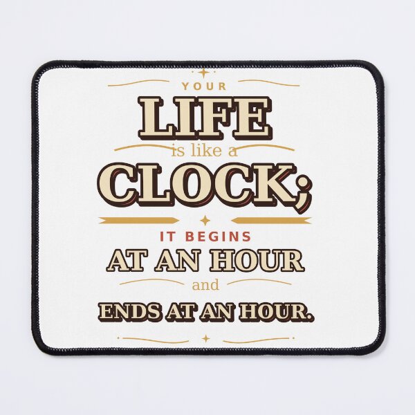 Item preview, Your Life Is Like A Clock Sticker, Vintage Typography Time Quote Gift designed and sold by HoMya.