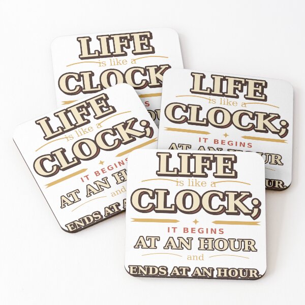 Item preview, Your Life Is Like A Clock Sticker, Vintage Typography Time Quote Gift designed and sold by HoMya.