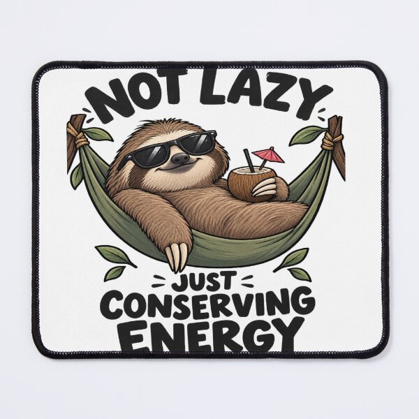 Item preview, Funny Sloth – Conserving Energy designed and sold by RayliVerse.