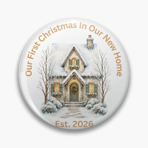 Item preview, Our First Christmas In Our New Home Est 2026 Snowy Cottage Watercolor designed and sold by Neworld24.