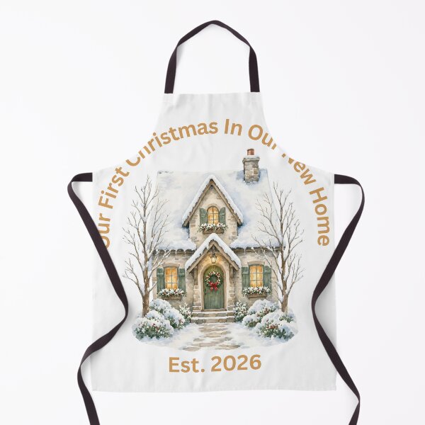 Artikelvorschau, Unser erstes Weihnachtsfest im neuen Zuhause (gegr. 2026) – Verschneites Cottage (Aquarell) entworfen und verkauft von Neworld24.